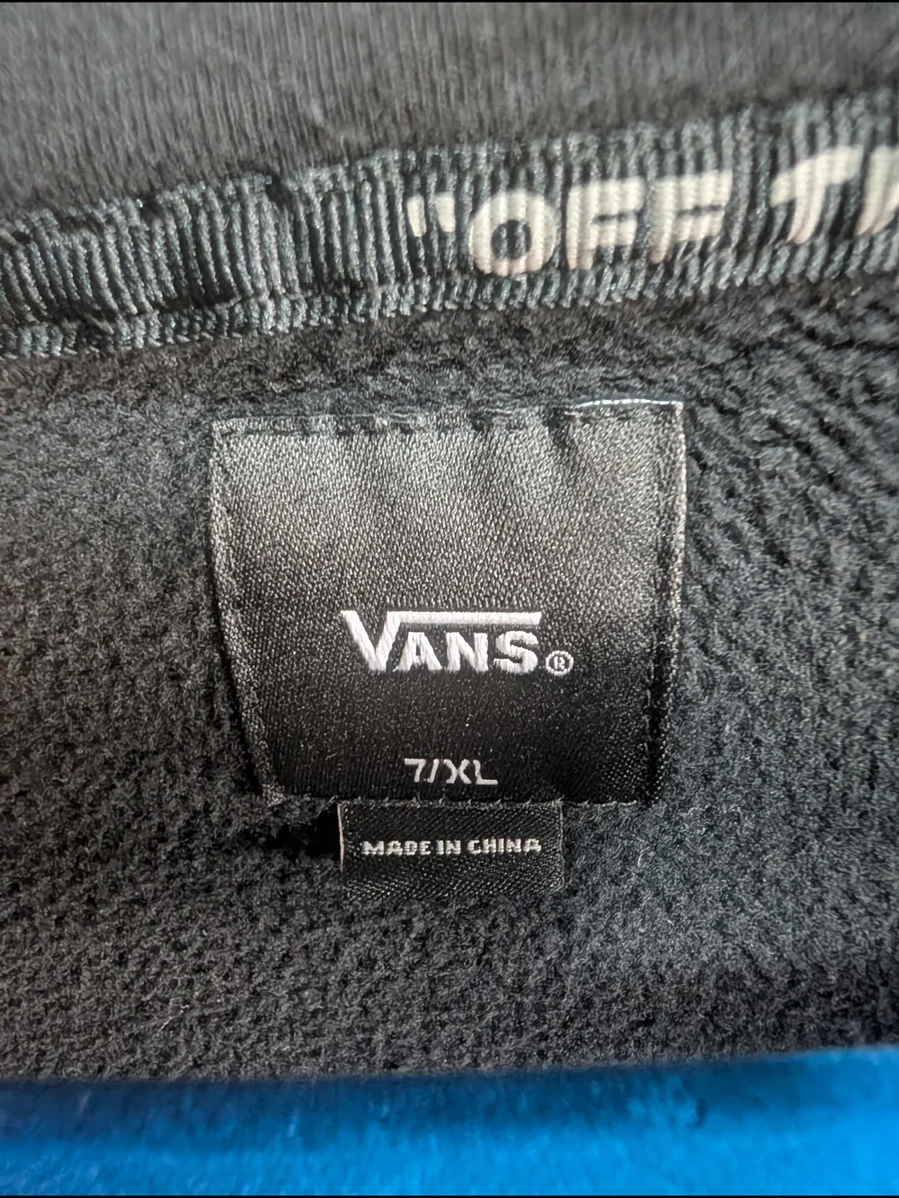 Vans Black Zip-Up Hoodie with Flame Logo Youth Size 7